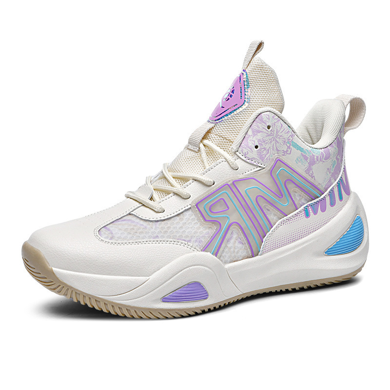 Zapatos de baloncesto masculino y femenino primavera y verano respirados zapatos deportivos casuales de malla juveniles estudiantes zapatos de entrenamiento de combate real