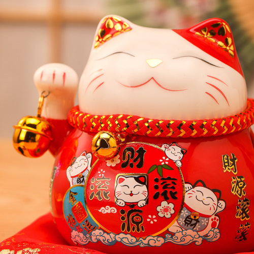 Lucky Cat Large Ornament Shop Opening Electric Shaker Large Japanese Ceramic Creative Gift Cashier Ornament