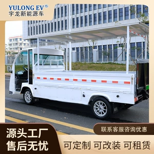2-Seat Electric Flatbed Transport Vehicle Scenic Factory Cargo Transport