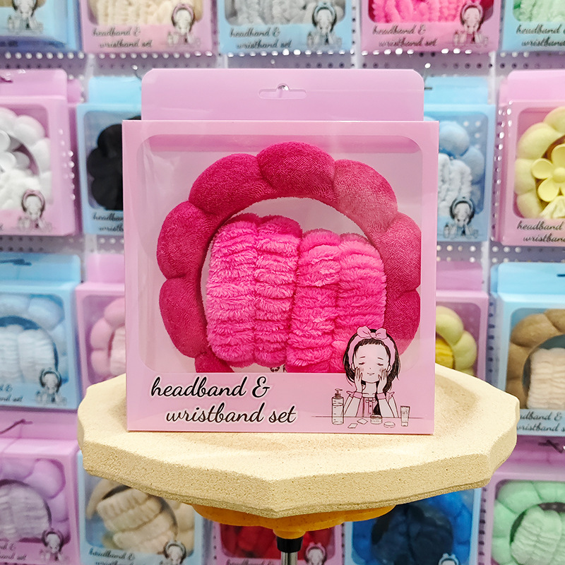 Nueva esponja de lavado de cara de Amazon, diadema de nubes, maquillaje de belleza, diadema de todo fósforo, diadema, horquilla, juego de caja de regalo