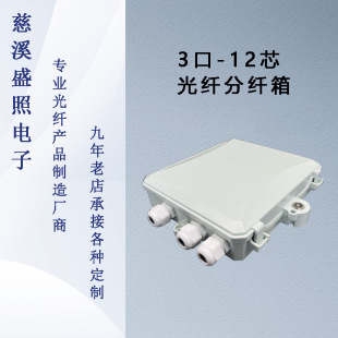 3-port 12-core Optical Fiber Optic Fiber Optic Box Direct-melted PLC Differential SC Lc APC Wall-mounted Export Model ABS Material