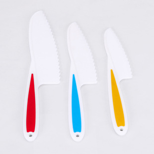 Amazon's Hottest Colorfulful Kidsren's Cake Knife Silicone Three-Piece Set Cream Spatula Baking Tool Set