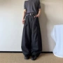 男女美式拖地宽松西裤