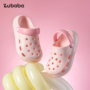 Simple Solid Color Children's Clogs for Girls and Boys, Summer Outdoor Slippers, Beach Shoes, Closed-Toe Sandals for Older Children
