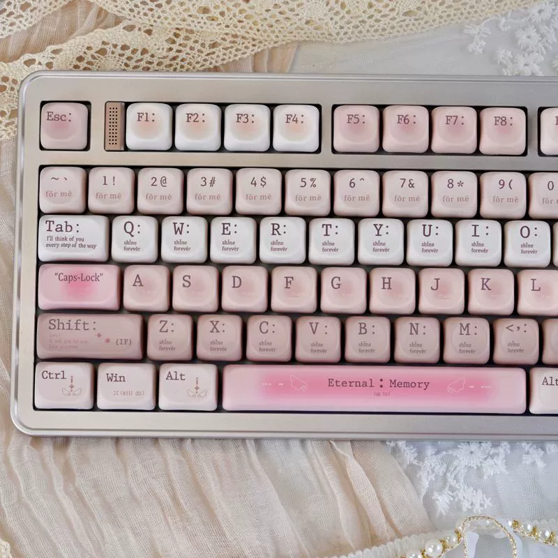 MOA slightly drunk romantic keycap 60-108 keys adapted to mechanical keyboard five-sided sublimation numeric keyboard