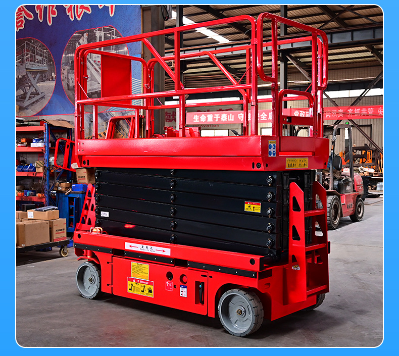 Bicycle Lift Platform Mobile Fork Lift Hydraulic Climbing Ladder Electric Fully Automatic Walking Lift