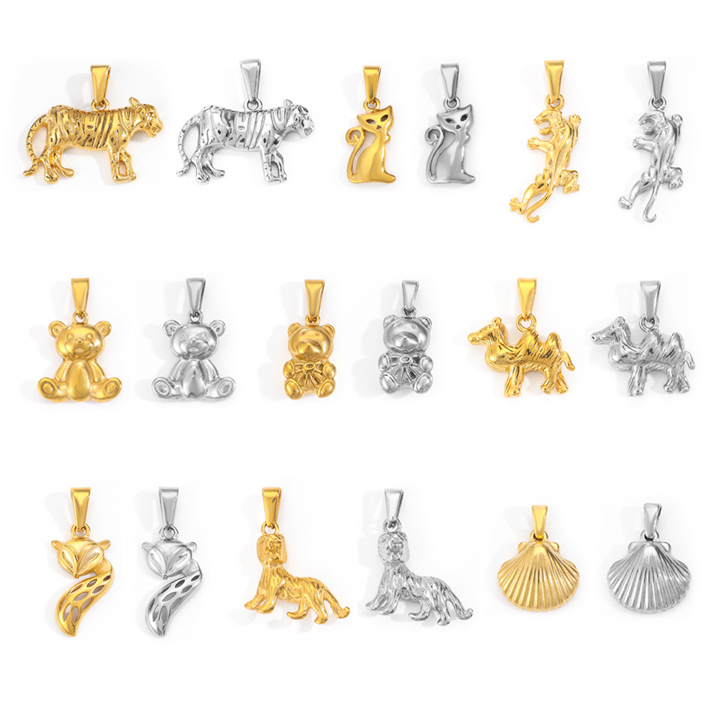 4g Weight Pendant Jewelry Making Type Real Gold Plated Plating Material 1 Piece Quantity Daily Occasion 304 Stainless Steel Material Animal Pattern All Seasons Season Unisex Gender Polished Finish Basic, Vintage Style Style Waterproof Non Tarnish, Plating Craft Real Gold Plated Animal 304 Stainless Steel Basic Vintage Style Waterproof Non Tarnish 10