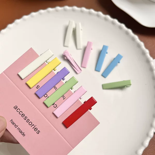 3.2cm DIY Duckbill Clips Colorful Hair Clips Straight Clips DIY Hairpin Accessories Hairpin Base Handmade Side Clips