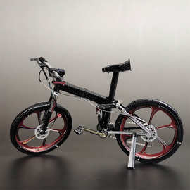 狂模 山地自行车 全金属不锈钢DIY拼装模型免胶立体金属拼图玩具