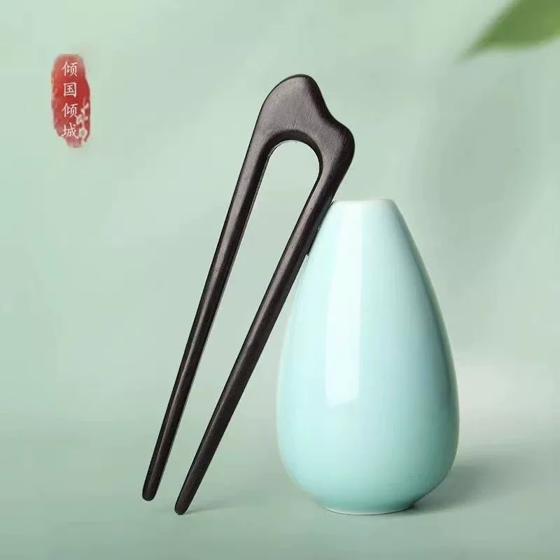 Ретро-классическая этническая китайская шпилька handmade ebony sandalwood, китайский стиль, этнический стиль