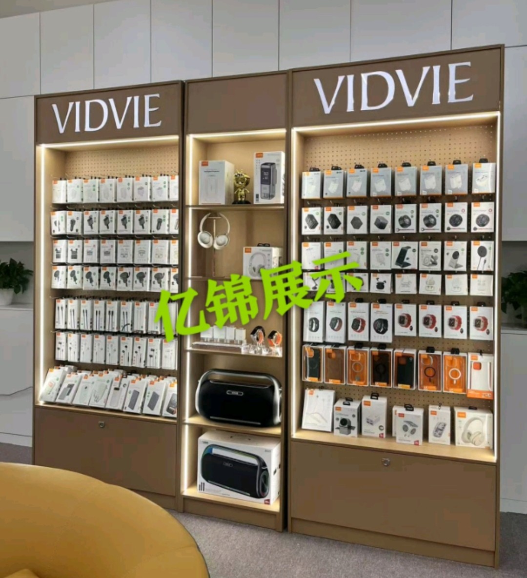 蓝牙耳机展柜 手机配件展示柜   户外音响展柜   充电宝数据线展