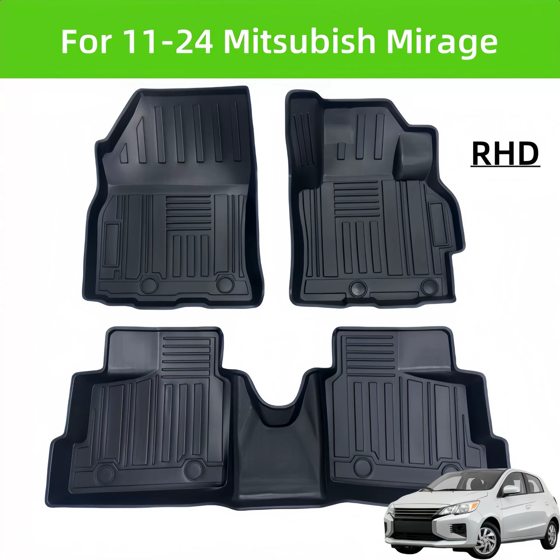 Для [11-24] Mitsubishi Mirage TPE автомобильный коврик пола / задний багажник коврик