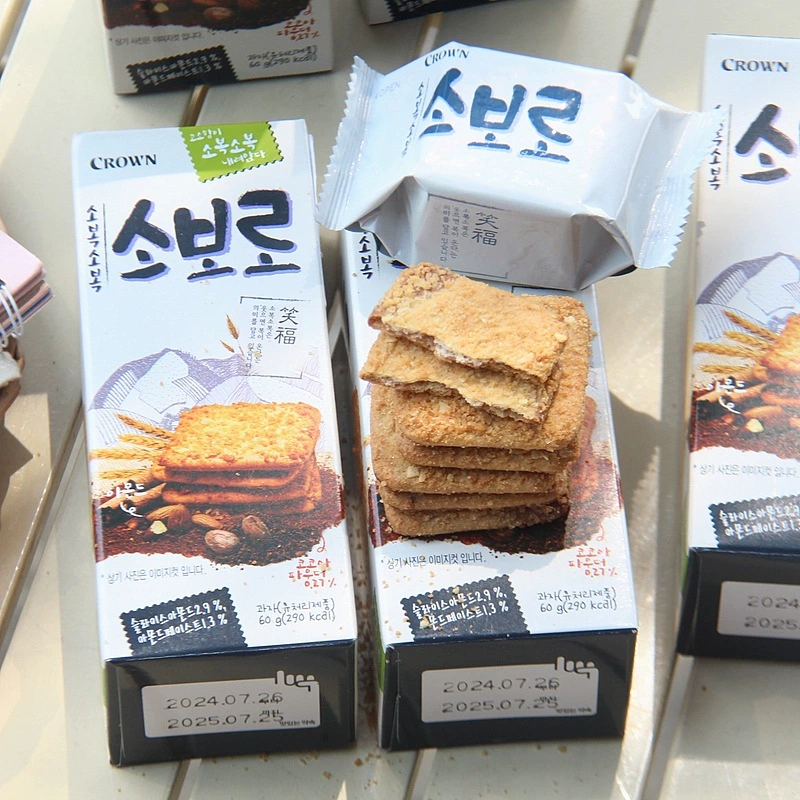 Корейский импорт Klian Xiaofu миндалины хрустящее печенье 60 г небольшой упаковки закусок для голодных