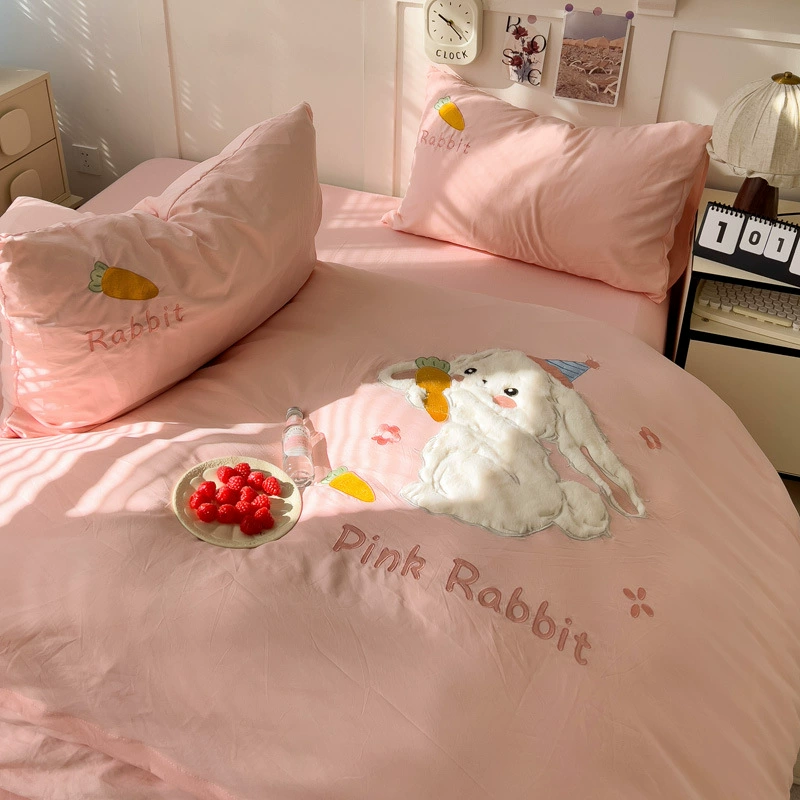 Cartoon soft patch, set, bedspread, 4 piece set