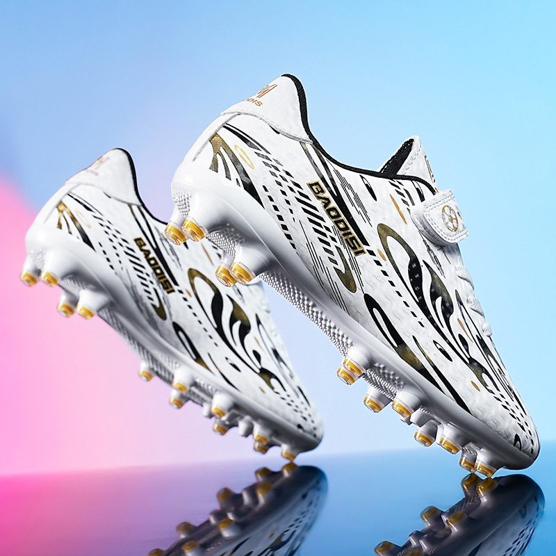 Cristiano Ronaldo Children's Velcro Football Shoes Men's Long Nail Broken Nail Middle School Children's Lawn Competition Training sneaker