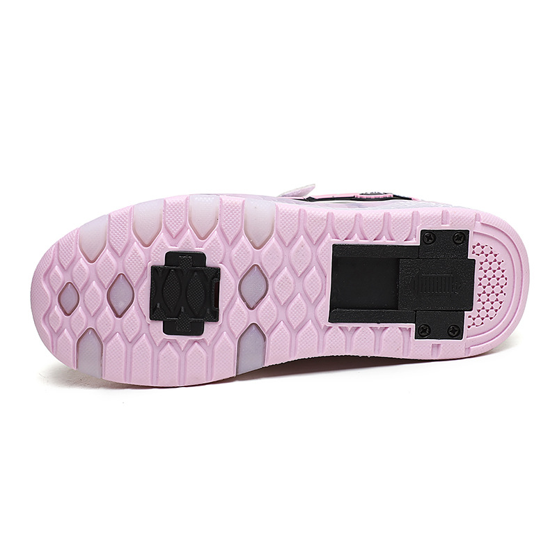 Fábrica profesional personalizada cuatro ruedas deformación patinaje de ruedas procesamiento de muestras de niños adultos zapatos de patinaje