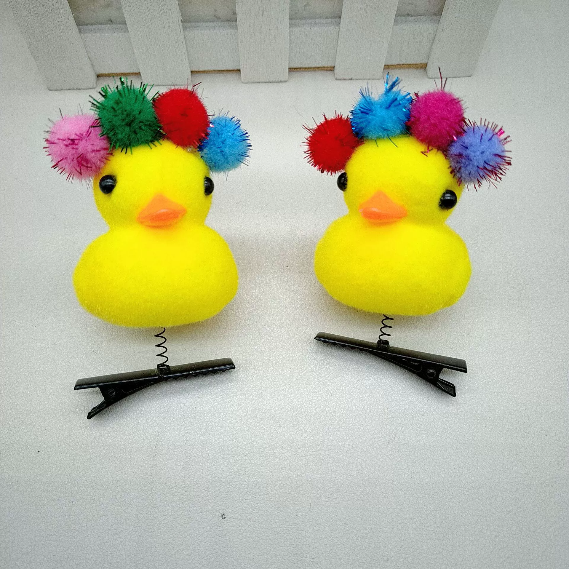 Заколка для волос (B.Duck) с сердцем и декоративными дизайнами, плюшевый утёнок в виде акцента, assorted colors, готов к подарку