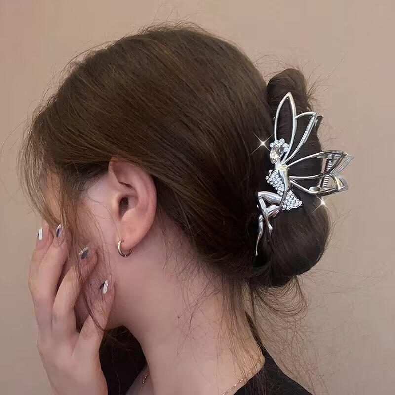 Women's Simple Style Angel Alloy Plating Rhinestones Hair Claws display picture 3