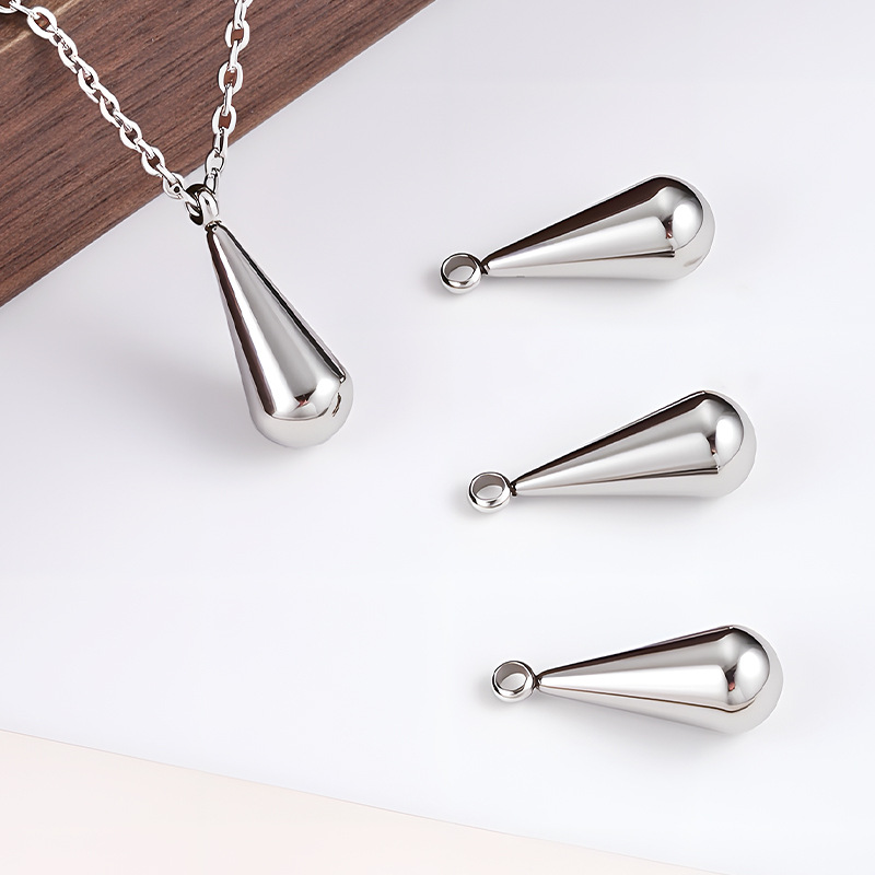 Pendant stainless steel drop-shaped