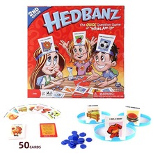 跨境What am I 猜猜我是谁游戏Hedbanz全英文亲子家庭聚会桌游卡