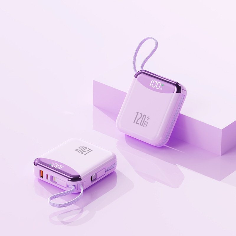 新しい国境を越えた超高速充電 120W パワーバンク 20000 mAh 内蔵ケーブル モバイル電源ギフト カスタムロゴ|undefined
