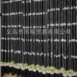雨榕仿真玫瑰花头绣球花瓣亚克力珠链珠帘吊帘吊顶婚庆婚礼装饰