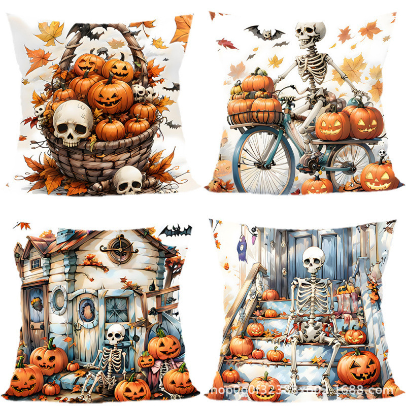 ZS クロスボーダー枕カバー temu 人気のハロウィンリネンぬいぐるみ正方形枕快適な枕 Amazon 卸売ウエスト|undefined