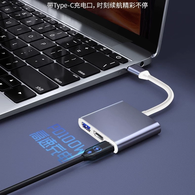 Кабель Typec в HDMI видеозахват карта конвертер USB порт с источником питания соединитель проектор мобильного телефона единый экран док-станция