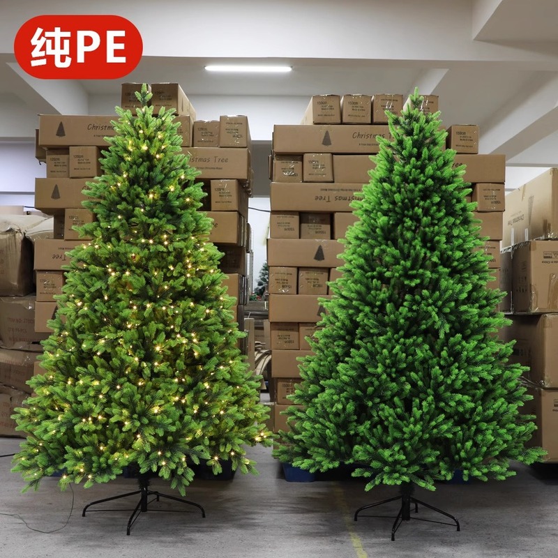 国境を越えた人気のクリスマスツリー純粋なPEには、家庭用暗号化されたクリスマス装飾アレンジメント用のライトが付属しており、環境に優しく、無臭です。|undefined