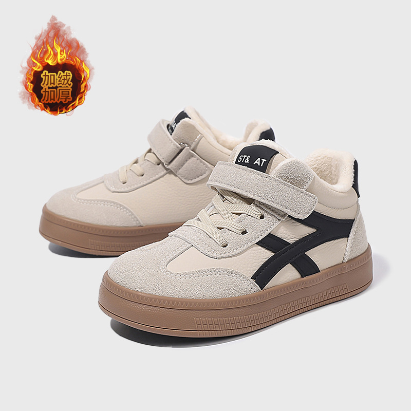Zapatos deportivos para niños otoño y invierno 2025 nuevos zapatos de algodón de niñas zapatos casuales de niños con suela suave zapatos de correr para niños