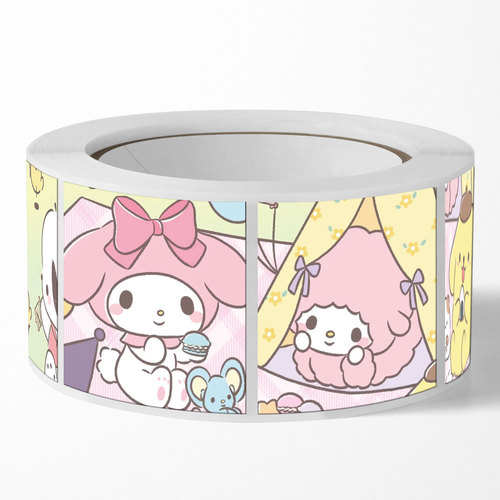 500 Cartoon-Style Cute Sanrio Handmade Journal Sticker Sheets: My Melody, Kuromi, Cinnamoroll Designs for DIY Decorations