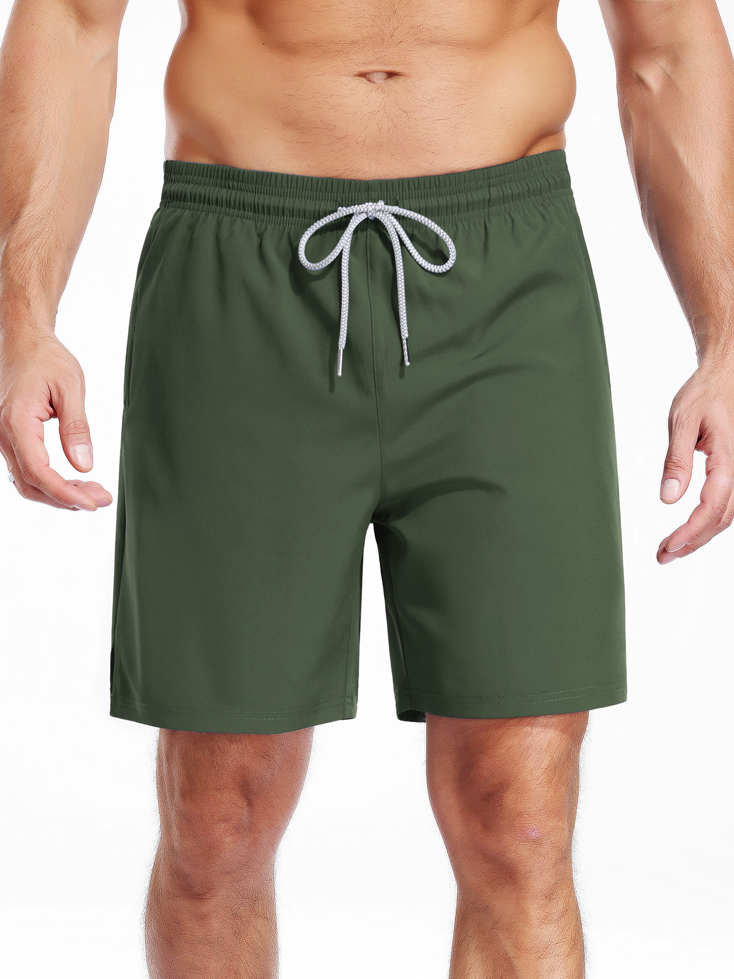 Pantalones Cortos Deportivos de Dos Piezas para Hombre, Poliéster, Holgados, Con Cordón, Secado Rápido, para Baloncesto image 5