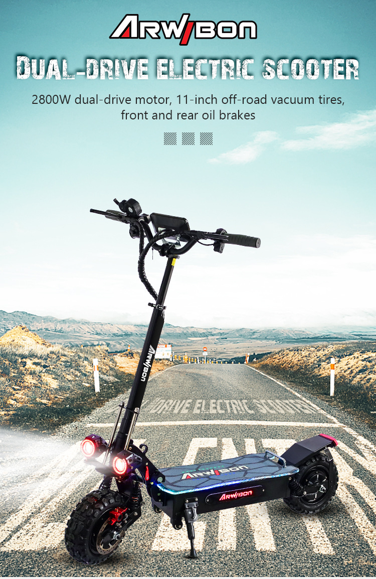 Electric Scooter with High Range, Portable and Foldable, Two-Wheeled Scooter, Lithium Battery-Powered, Performance Portable