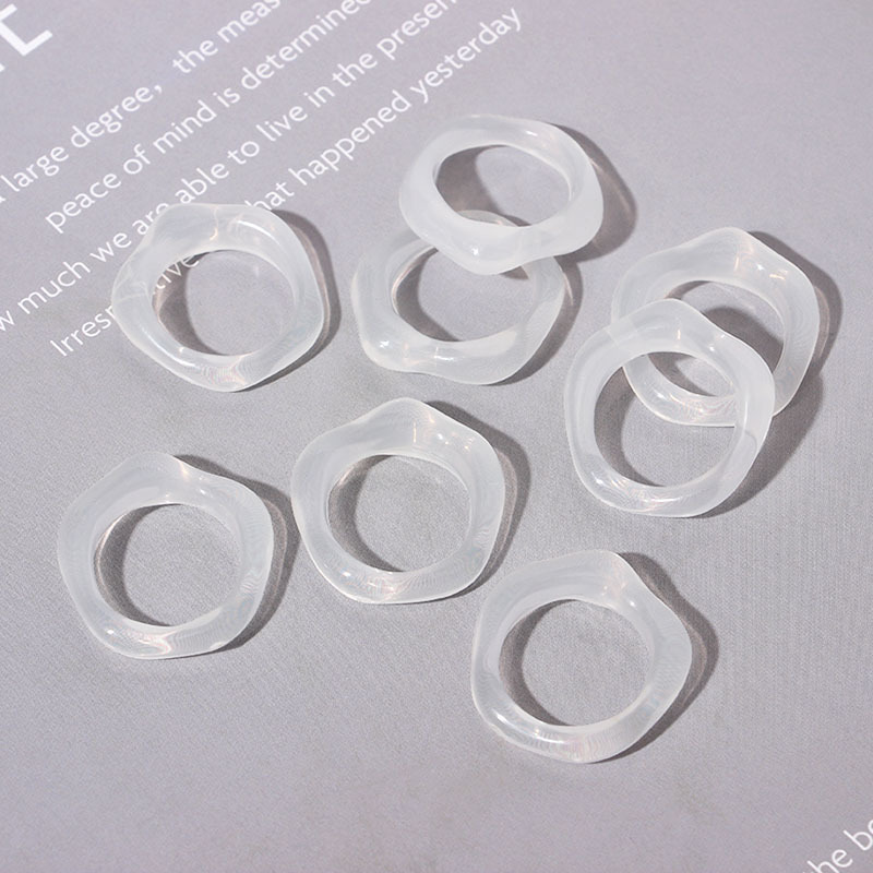 Simple Style Solid Color Resin Women's Rings display picture 15