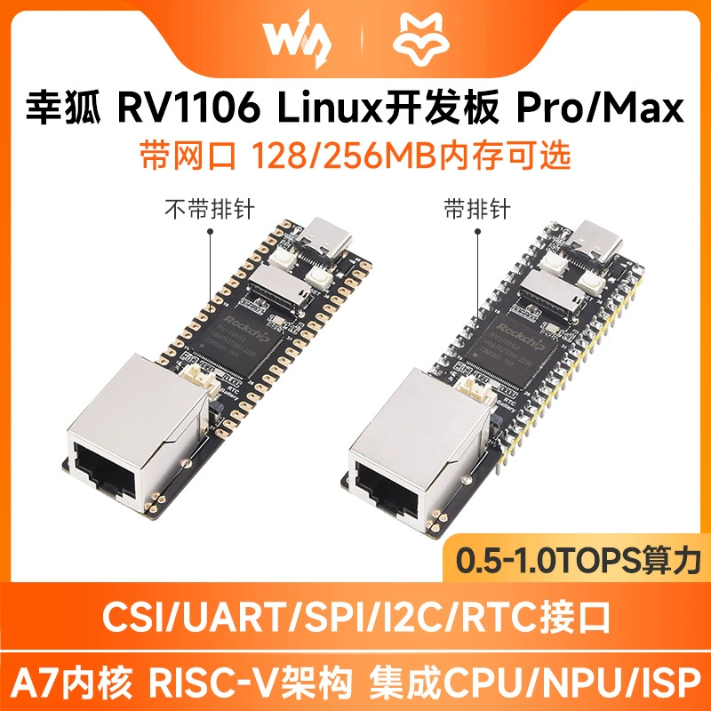 Luckfox Pico Pro/MAX Ririn Micro RV1106 сетевой порт версии микроплата для разработки на Linux