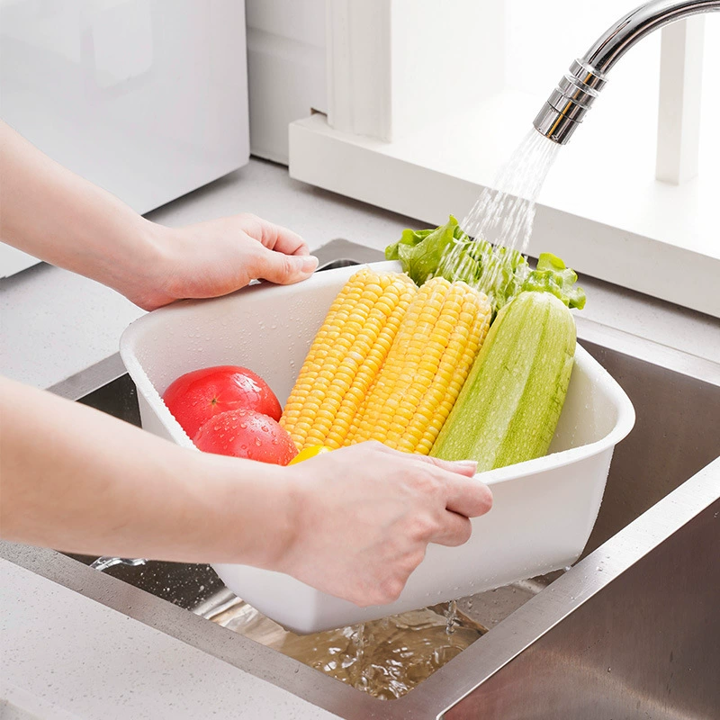 Новая двухслойная овощная раковина, сливная корзина из двух частей, кухня, гостиная, бытовая вода, фруктовая тарелка, простой пластиковый лоток