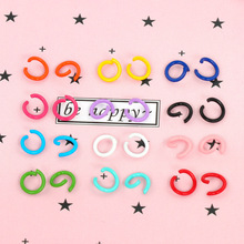 彩色马卡龙烤漆开口圈 单圈DIY耳环手链连接环收尾活口钥匙圈批发