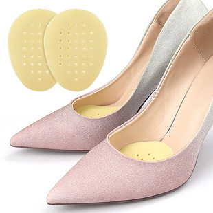 Women's latex shock-absorbing non-slip invisible forefoot pressure high-heeled shoes front pad foot protection insole half-size pad