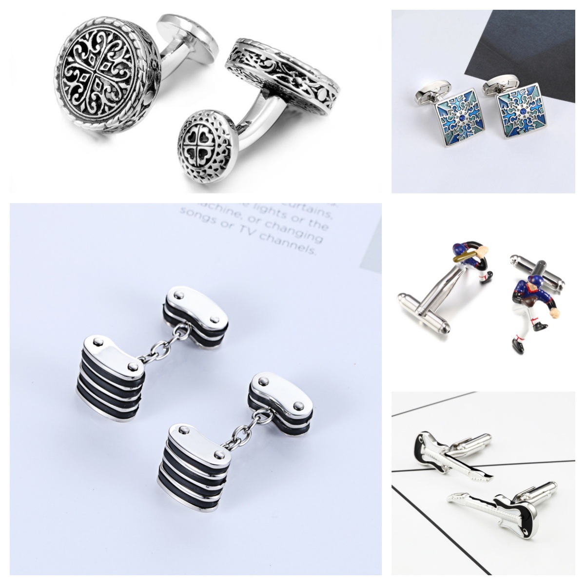French High-end Suit Shirt Women's Light Luxury Clothing Accessories Men's Cuff Studs Cufflinks_voghion.com