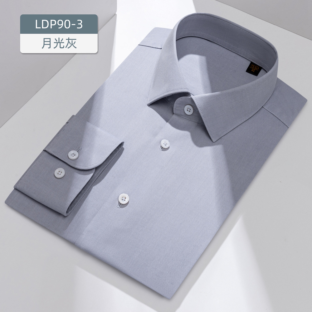 230 camisas blancas de hombre de mangas largas de algodón DP prendas de vestir sin escaldar camisa blanca de alto nivel de hombre de negocios de alta calidad
