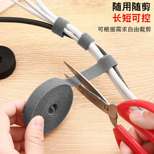 Velcro cable tie harness Magic cable tie buckle organizes data cables and wires reusable cable ties