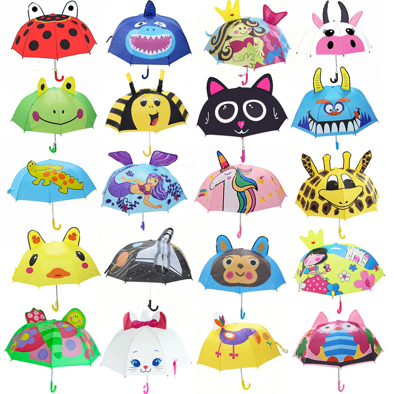 Manufacturer Wholesale Creative Ear-Shaped Umbrella New Cartoon Design Children's Umbrella Logo Promotional Gift Umbrella Manual Ear-Shaped
