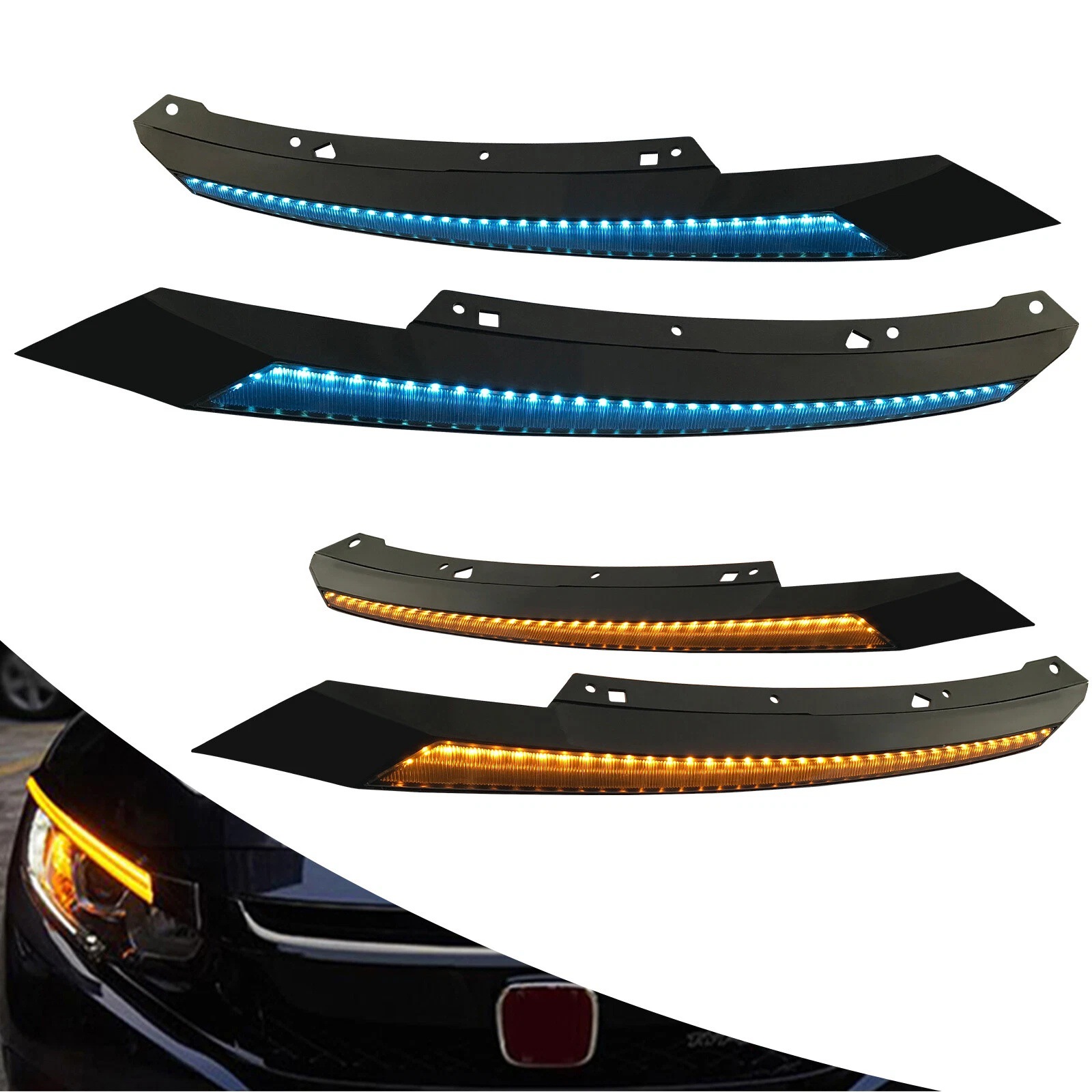 Honda Civic 10th Gen Headlight Eyebrow Daytime Running Lights