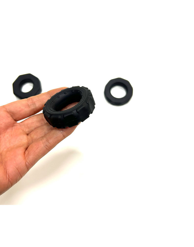 Liquid Silicone Lock Ring Sleeve, Dual Scrotum Binding Cock Ring for Men — detail image 4
