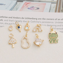 14K����ɫ��ʯ�������ĺ��J������������有���diy�Ʒ���