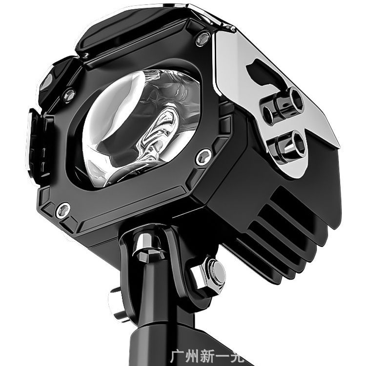 MT50 motocicleta led proyector láser luz fuerte vehículo eléctrico auxiliar carretera matriz especial lejos y cerca de luz flash bombilla