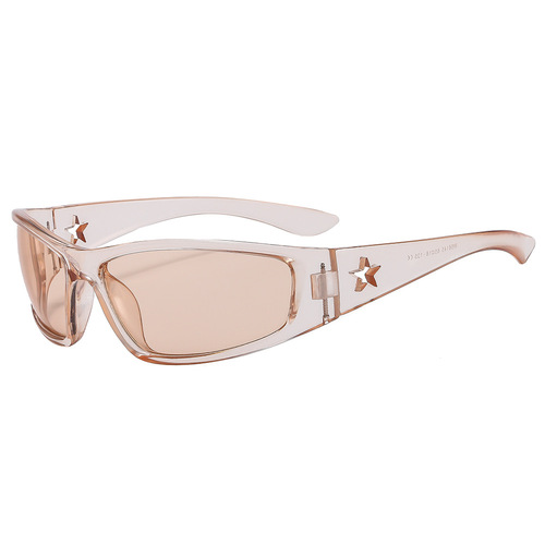 新款时尚欧美太阳眼镜 女y2k未来感朋克风运动风墨镜五角星太阳镜