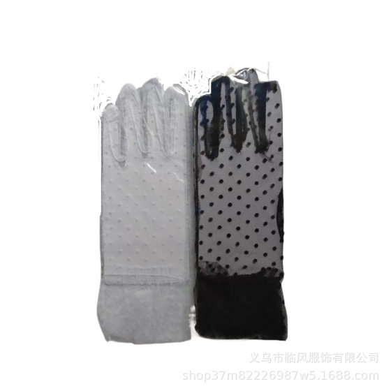 Polka Dot Lace Short Gloves Halloween Party Ball Etiquette Gloves Wedding Dress Hot Selling Retro Retro Style