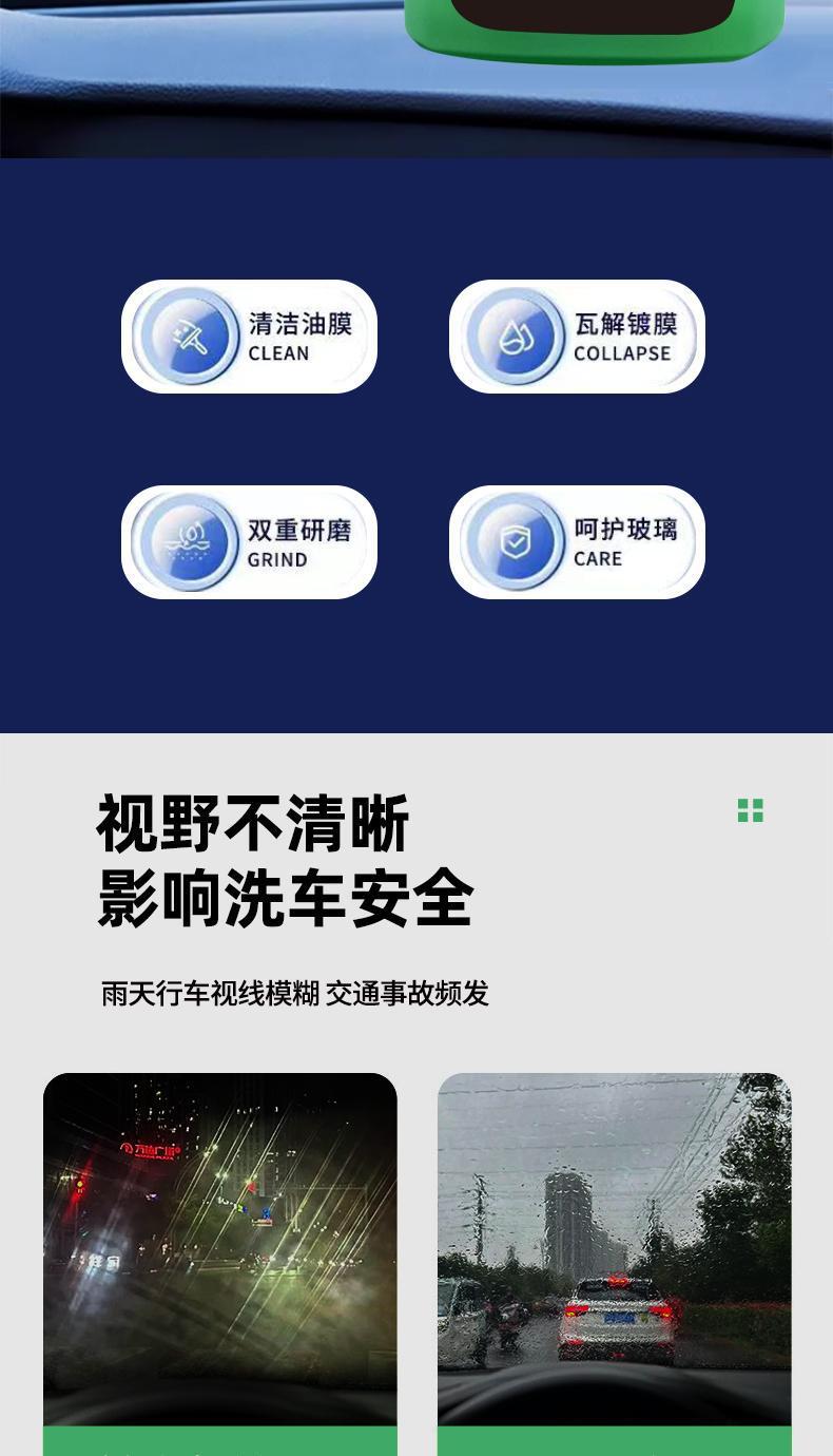 Car Glass Removes Heavy Oil Film and Stubborn Coating, Rain-Proof and Leaves No Traces, Oil Film Remover, Oil Film Remover and Cleaning Agent