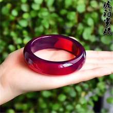 血珀手镯正品天然琥珀老蜜蜡女款酒红血珀原石手串加宽厂家批发
